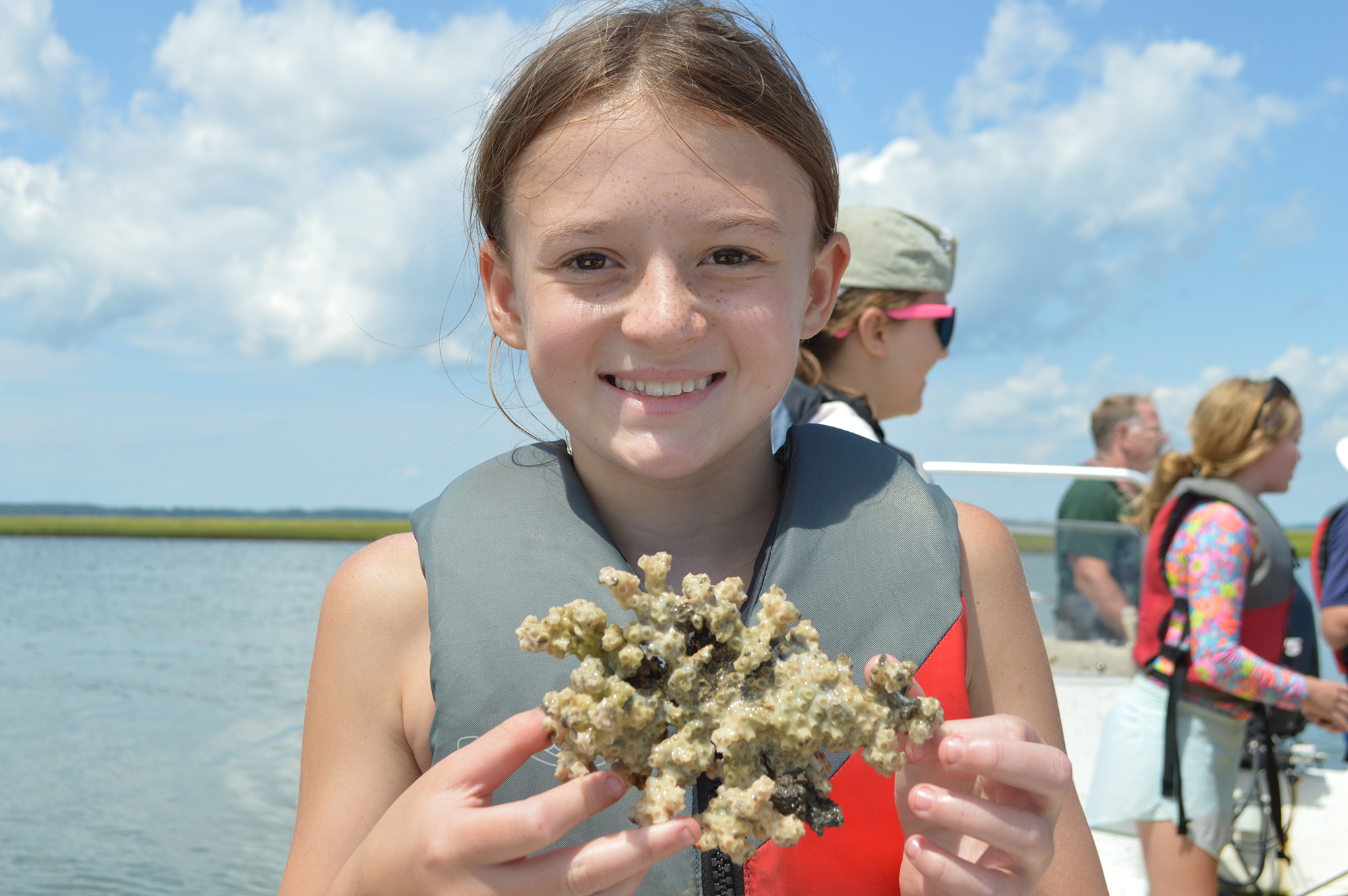 A young participant at a Batten School & VIMS summer camp.