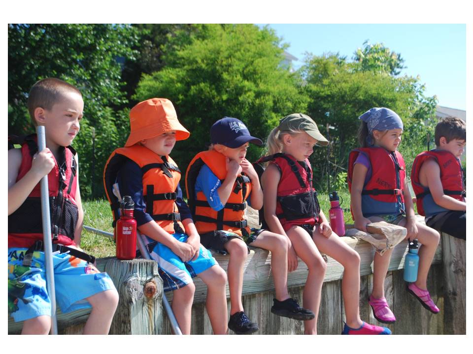 Students in life jackets ready to get in water