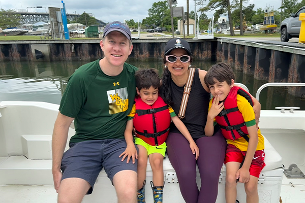 VIMS Foundation Board Member Bill Keithler and his family.
