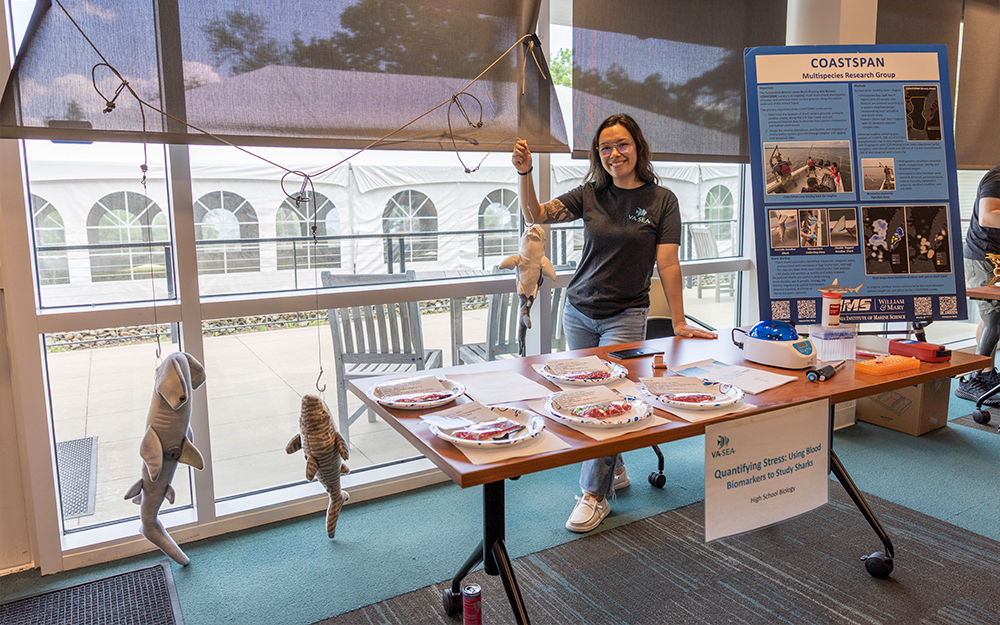 Masters-bypass student Shyane Masters created a lesson plan about identifying biomarkers in sharks. Photo by Bayleigh Albert, VA Sea Grant.