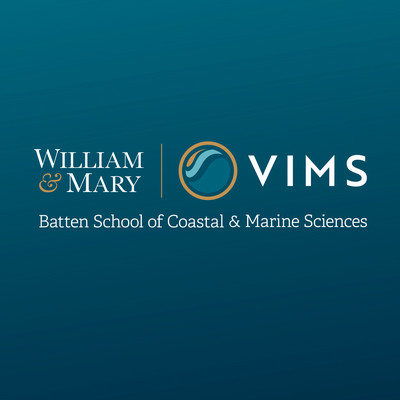 The new logo for William & Mary's VIMS & Batten School on a gradient background