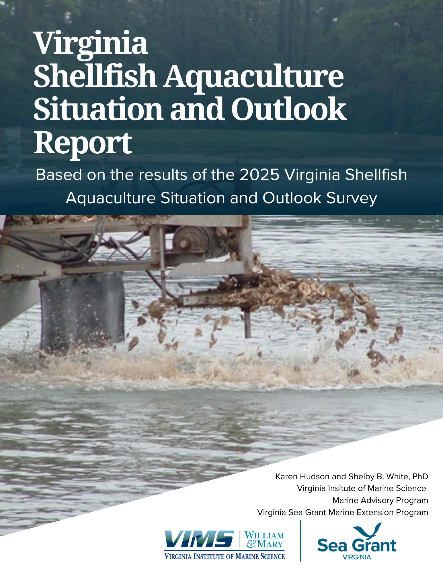 2026 Virginia's Shellfish Aquaculture Situation and Outlook Report cover page.