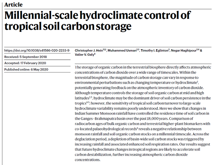 Screenshot image of intro section of Hein, et al, 2020 publication in Nature