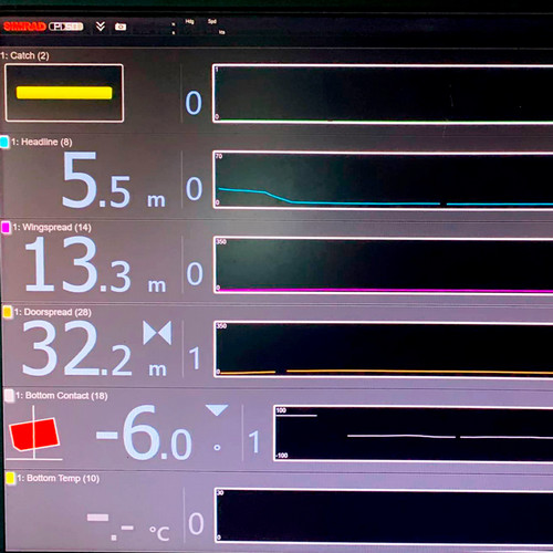 Simrad Sensor Monitoring Screen